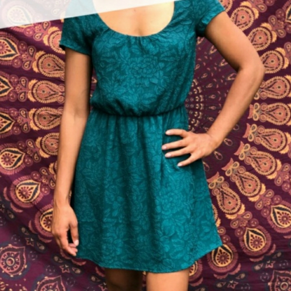 Anthropologie Pins and Needles Green Mini Dress